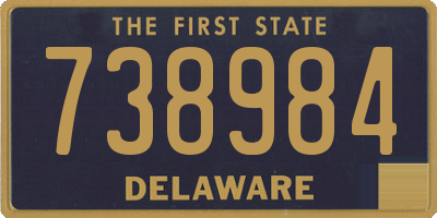 DE license plate 738984