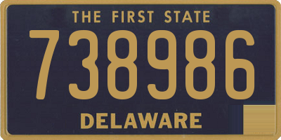 DE license plate 738986