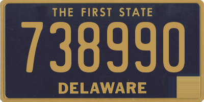 DE license plate 738990