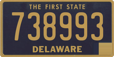 DE license plate 738993