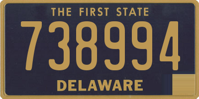 DE license plate 738994