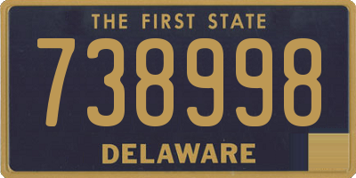 DE license plate 738998