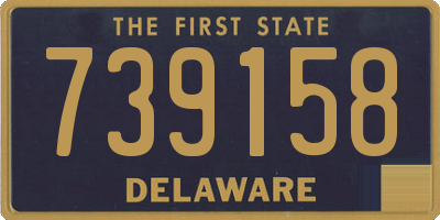 DE license plate 739158