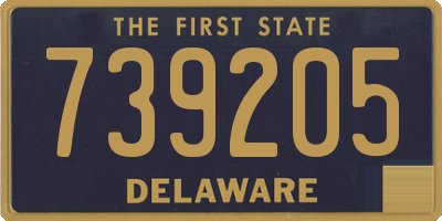 DE license plate 739205