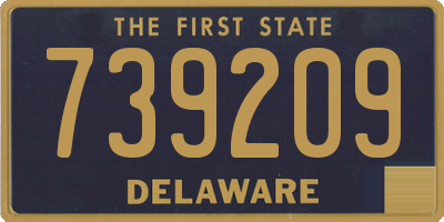 DE license plate 739209