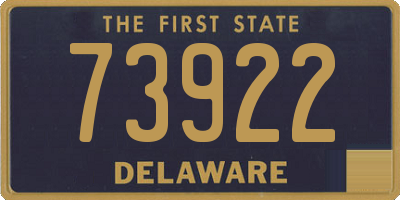 DE license plate 73922