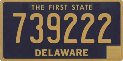 DE license plate 739222