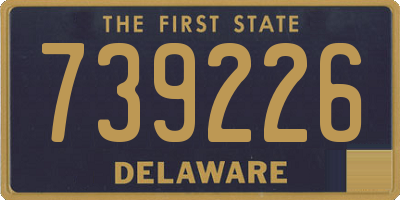 DE license plate 739226