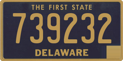 DE license plate 739232