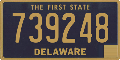 DE license plate 739248