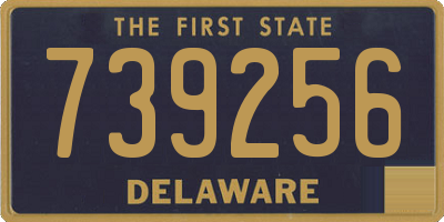 DE license plate 739256