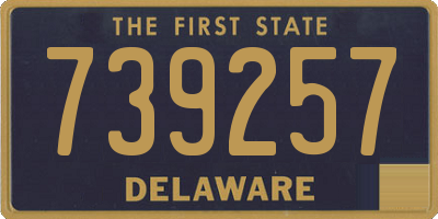 DE license plate 739257