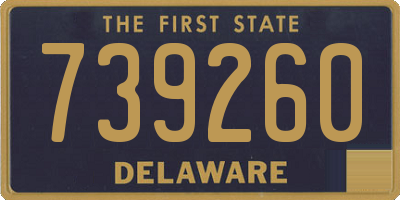 DE license plate 739260