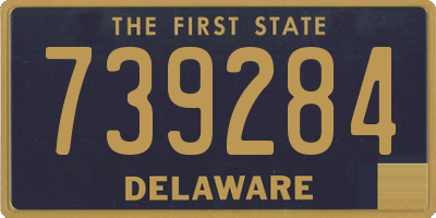 DE license plate 739284