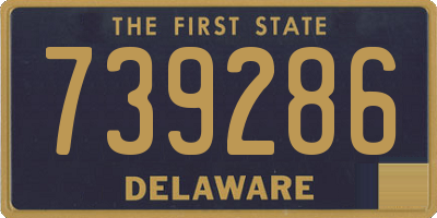 DE license plate 739286