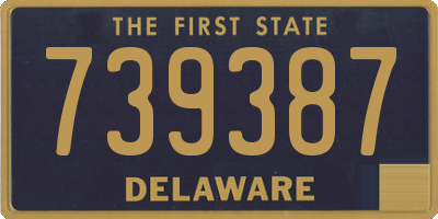 DE license plate 739387