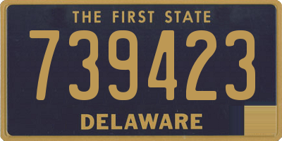 DE license plate 739423