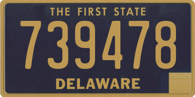 DE license plate 739478