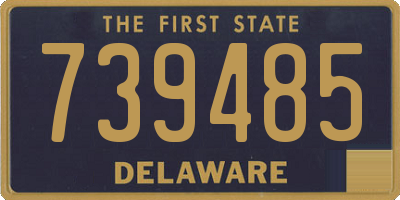 DE license plate 739485