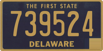 DE license plate 739524