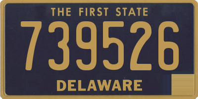 DE license plate 739526