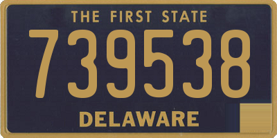DE license plate 739538
