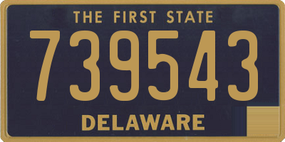 DE license plate 739543