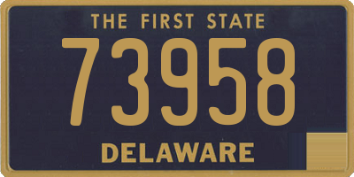 DE license plate 73958