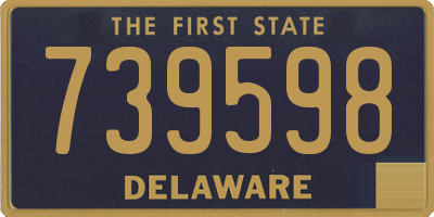 DE license plate 739598