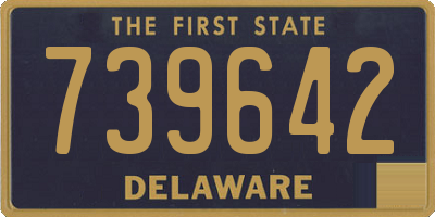 DE license plate 739642