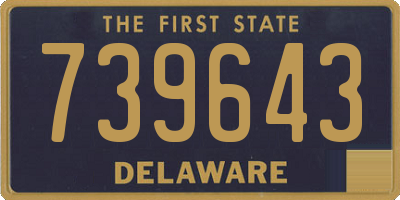 DE license plate 739643