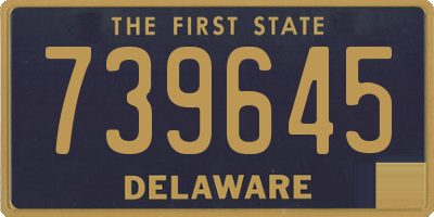 DE license plate 739645