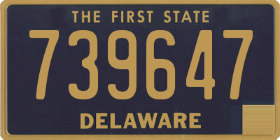 DE license plate 739647