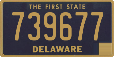 DE license plate 739677