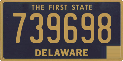 DE license plate 739698
