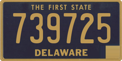 DE license plate 739725