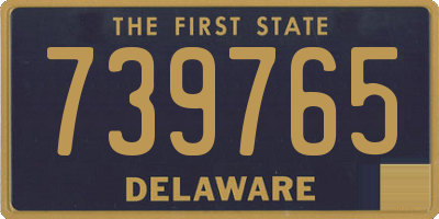 DE license plate 739765