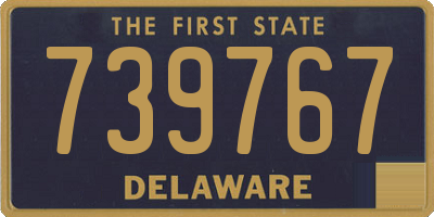 DE license plate 739767