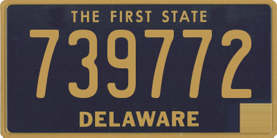 DE license plate 739772