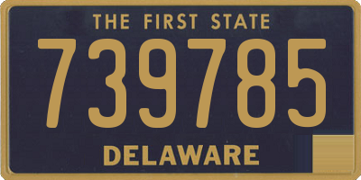 DE license plate 739785