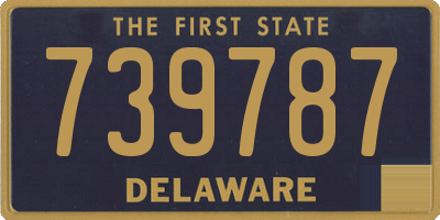 DE license plate 739787