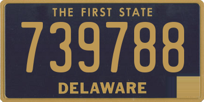 DE license plate 739788