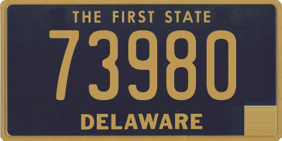 DE license plate 73980