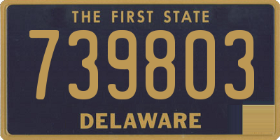 DE license plate 739803