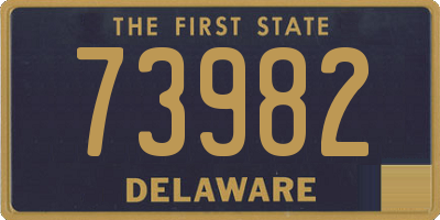 DE license plate 73982