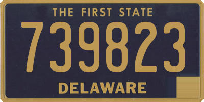 DE license plate 739823