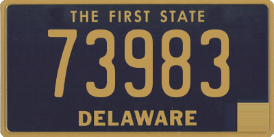 DE license plate 73983