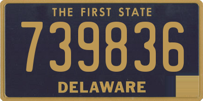 DE license plate 739836
