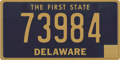 DE license plate 73984