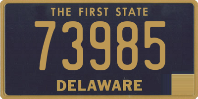 DE license plate 73985